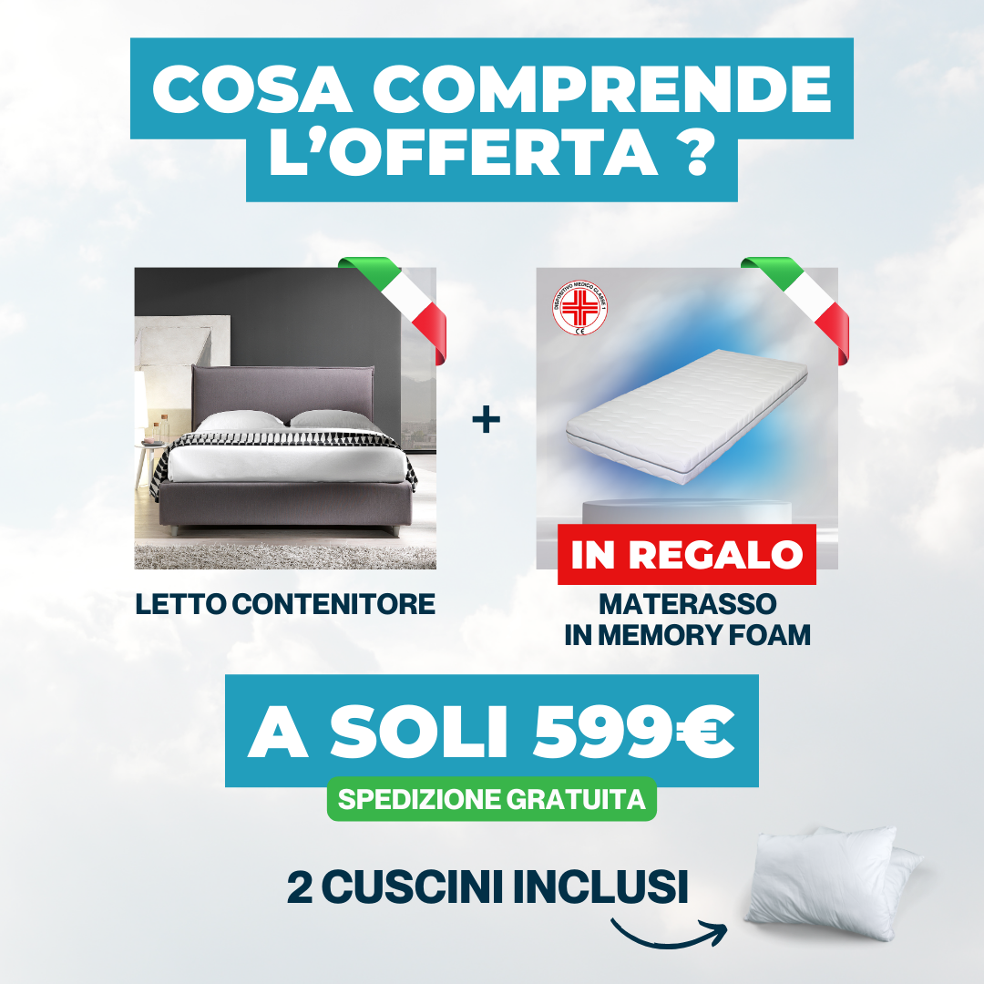Letto Contenitore e Materasso in Regalo