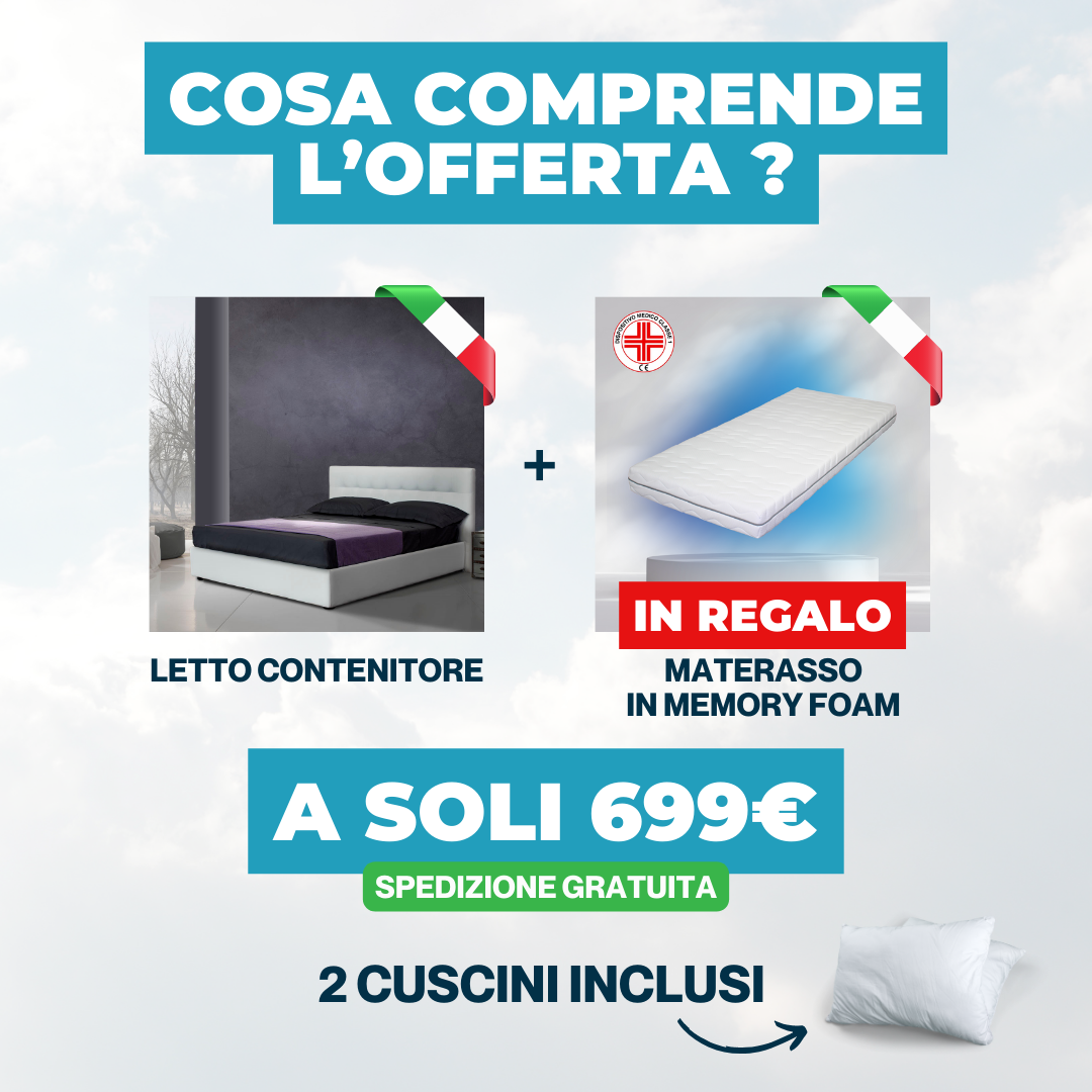 Letto Contenitore e Materasso in Regalo